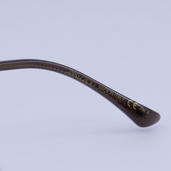 Jimmy Choo ASTRA/F/SK 0000 HA Sunglasses Gold Geometric Frame, Brown Lenses main image 11